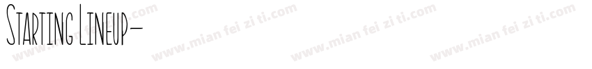 Starting Lineup字体转换